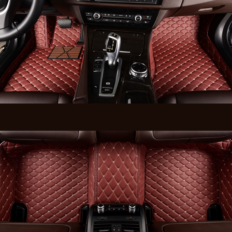 Customized leather car floor mats